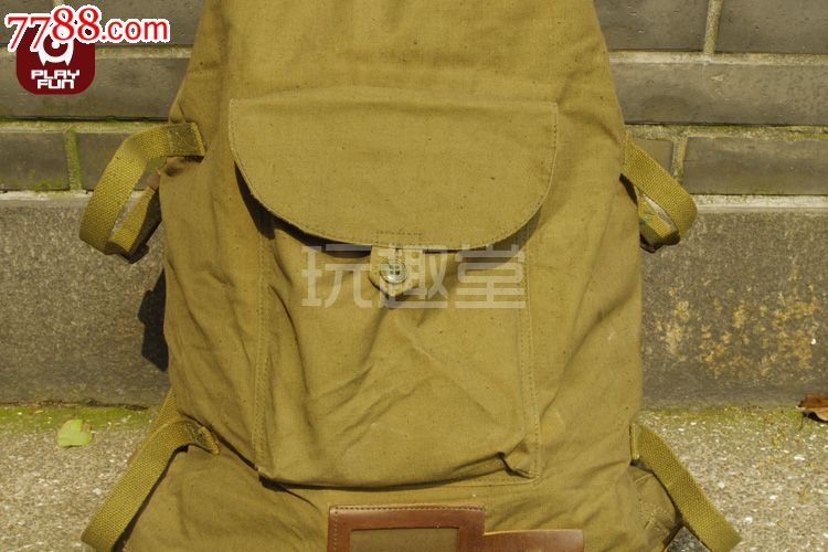 全新60年代苏联红军细帆布麻袋型双肩背包(二战延用款)