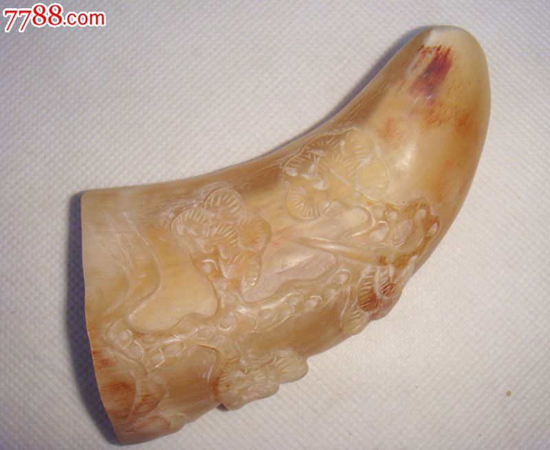 带血羚羊角/角雕摆件