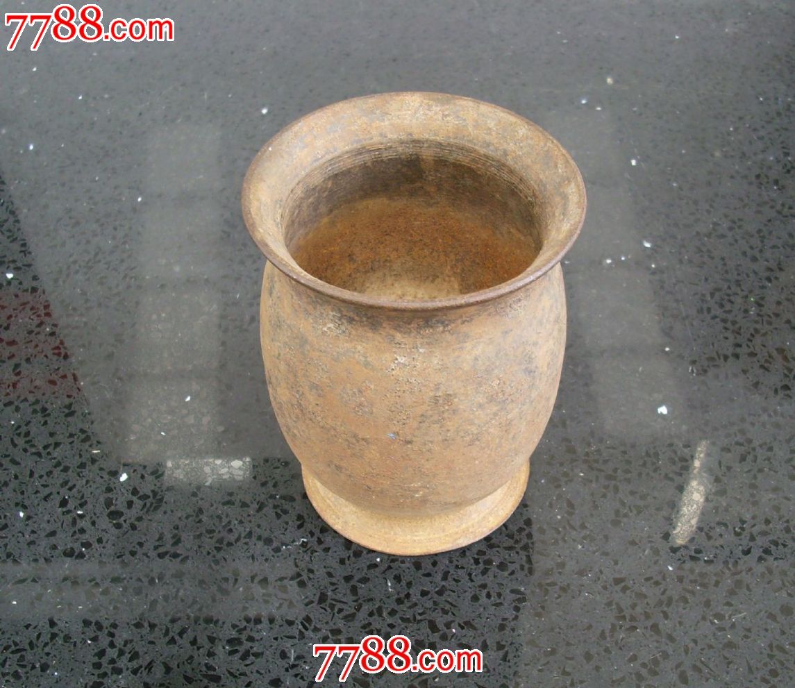 古玩杂项收藏--金属老旧器具:民间铁药捣臼铁蒜臼铁玩品