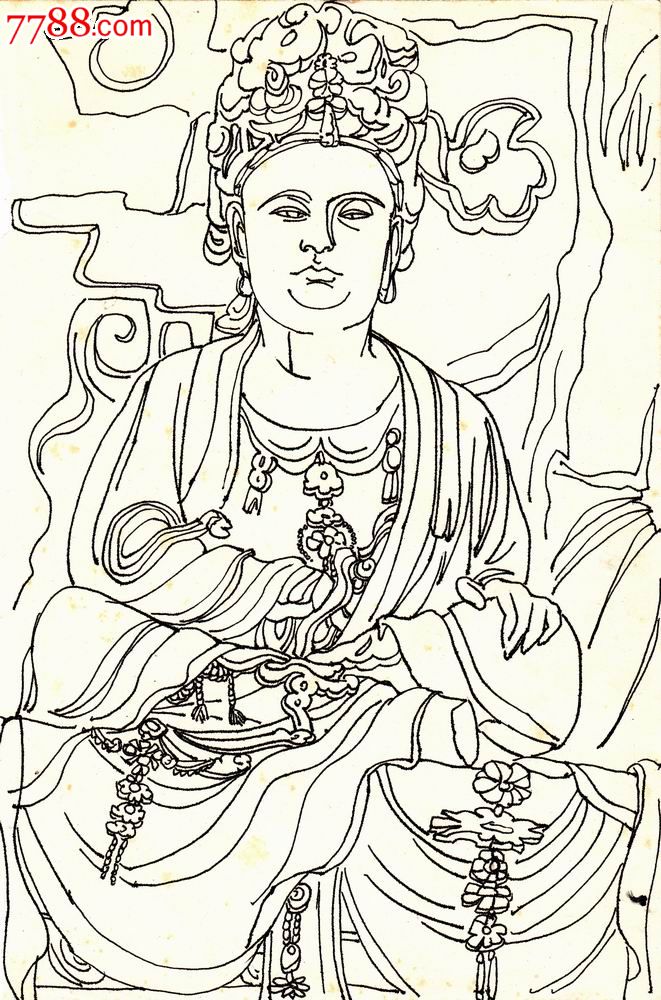 【画家原美院学生·素描·原画稿】佛祖