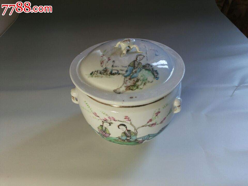 名家程和顺桃花美女粥罐