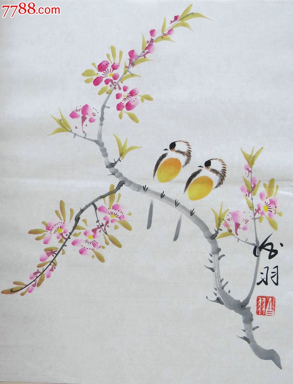 白羽花鸟35*45cm-价格:20元-se25083551-花鸟国画原作-零售-中国收藏