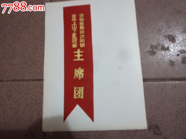 安徽省第四次上山下乡先进代表大会主席团—代表证!