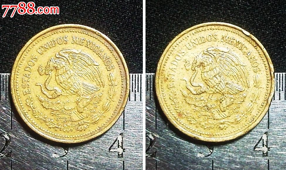 墨西哥20比索厚铜币1对