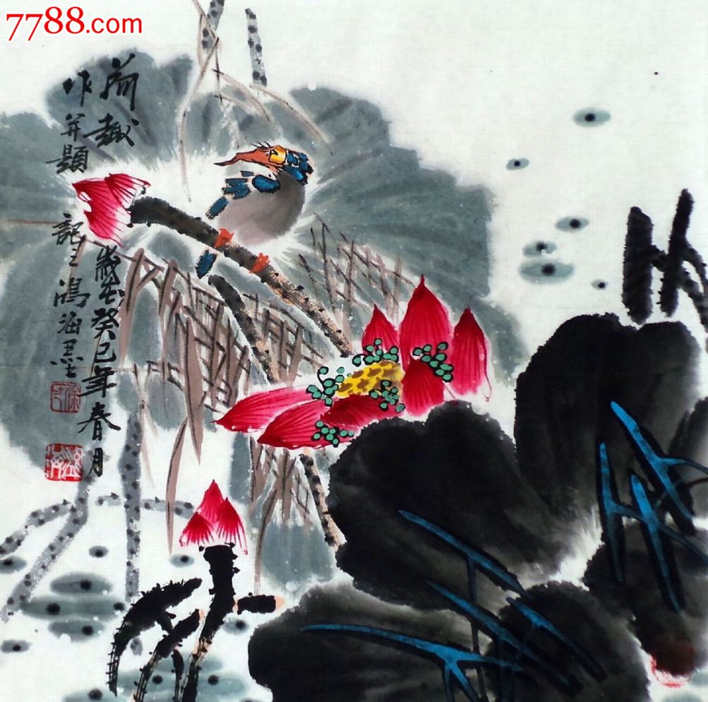 花鸟国画原作,其他花鸟画原画,水墨/写意画法,21世纪10年代,其他尺寸