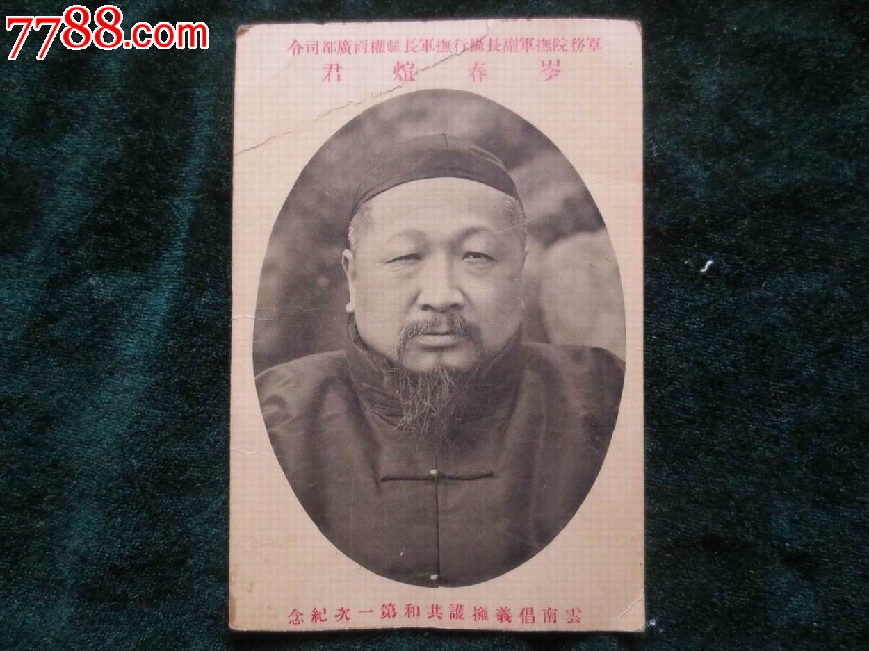 岑春煊:军务院抚军副长摄行抚军长职权两广都司令