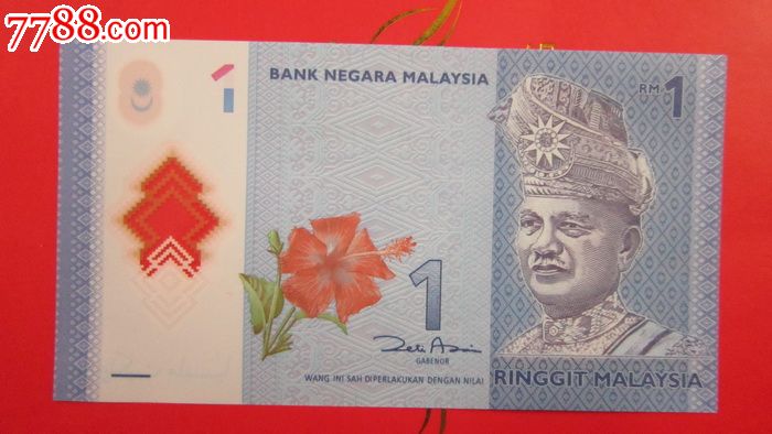 马来西亚全新塑料钞1元