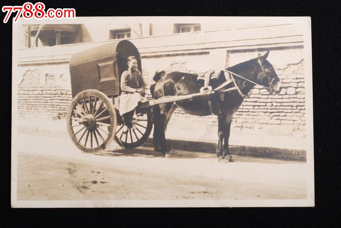 清末民初马车,赶马人等原版老照片