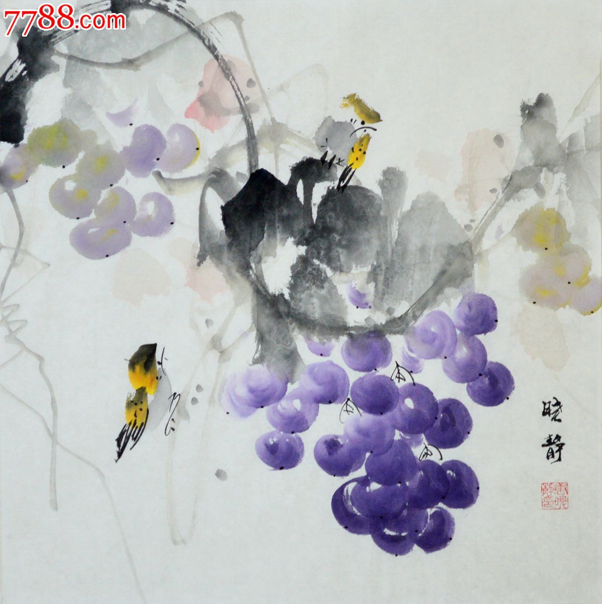 3021824,hn0802 品种: 花鸟国画原作-花鸟国画原作 属性: 蔬果画原画