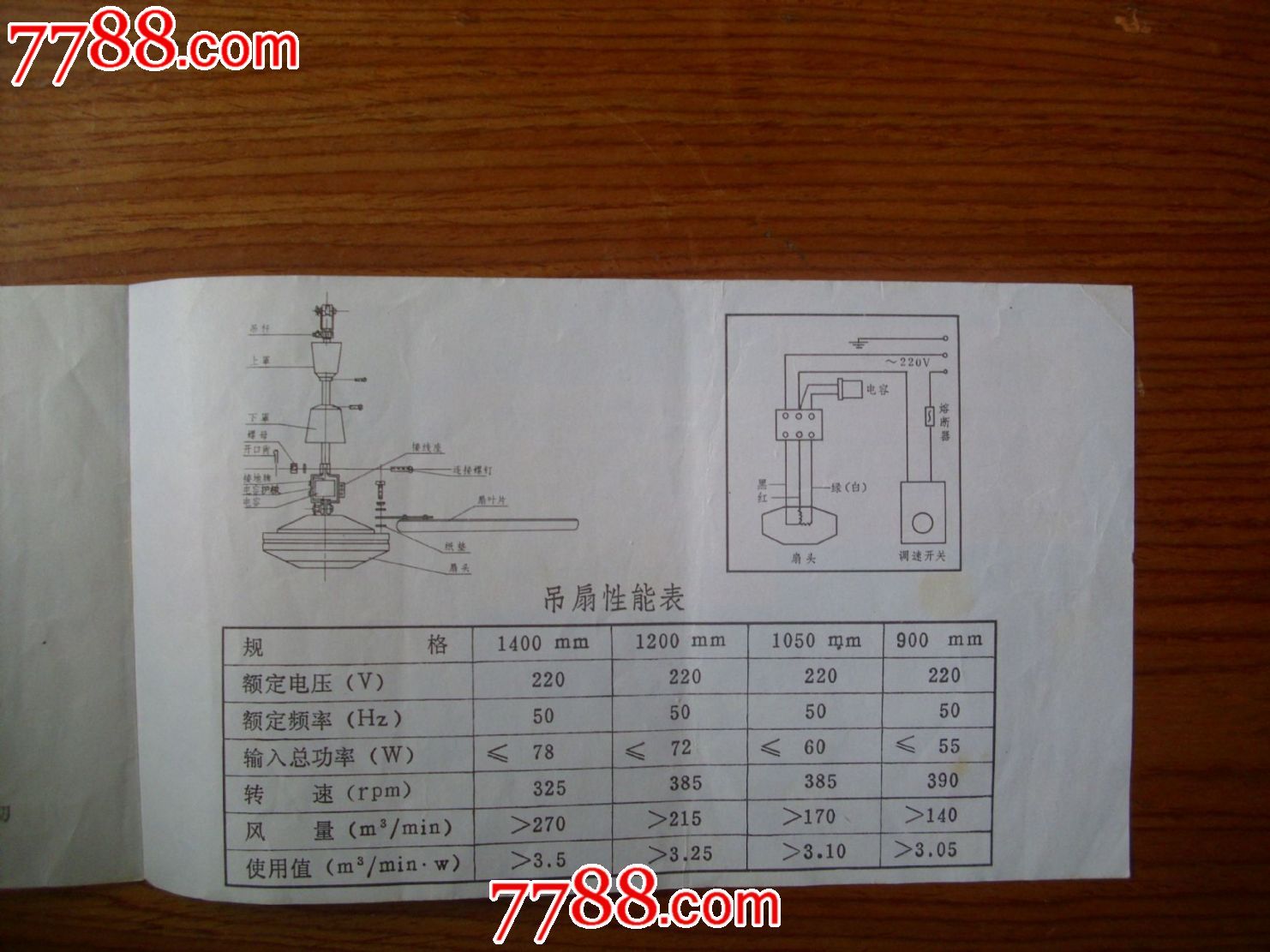 钻石通宝牌吊扇使用说明书