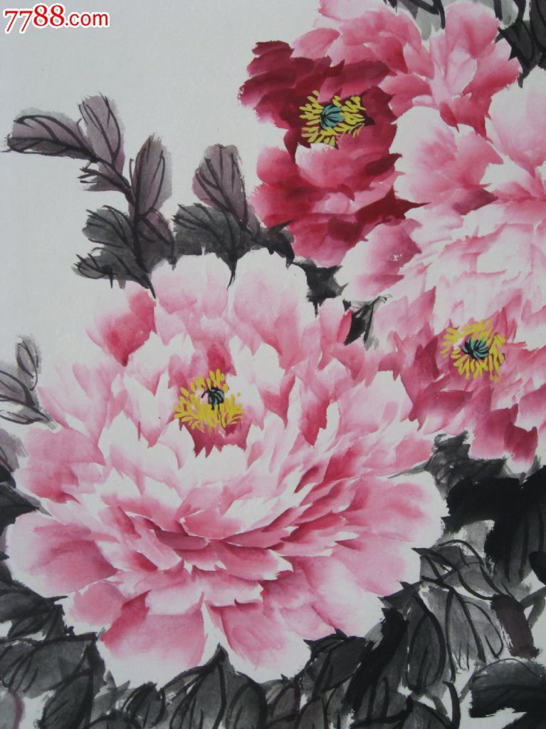 王显翱作品9【牡丹富贵春】100*50已裱轴【山水间画廊推荐】