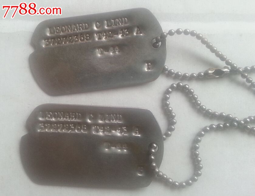 二战美军原品狗牌*份.证